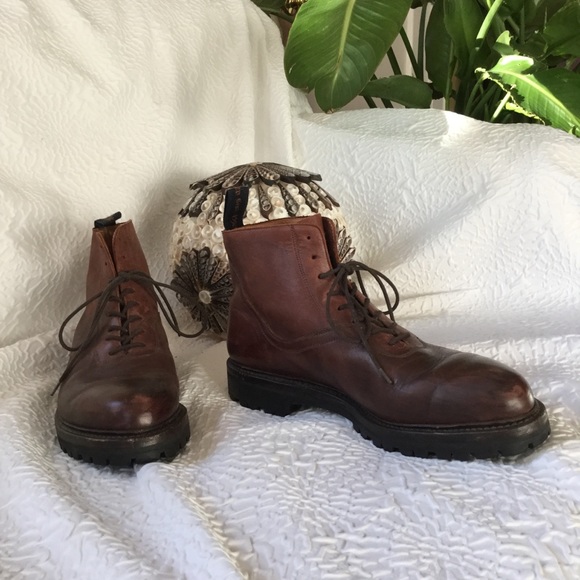 Ed Meier Brown Lace up Boots - Picture 1 of 7